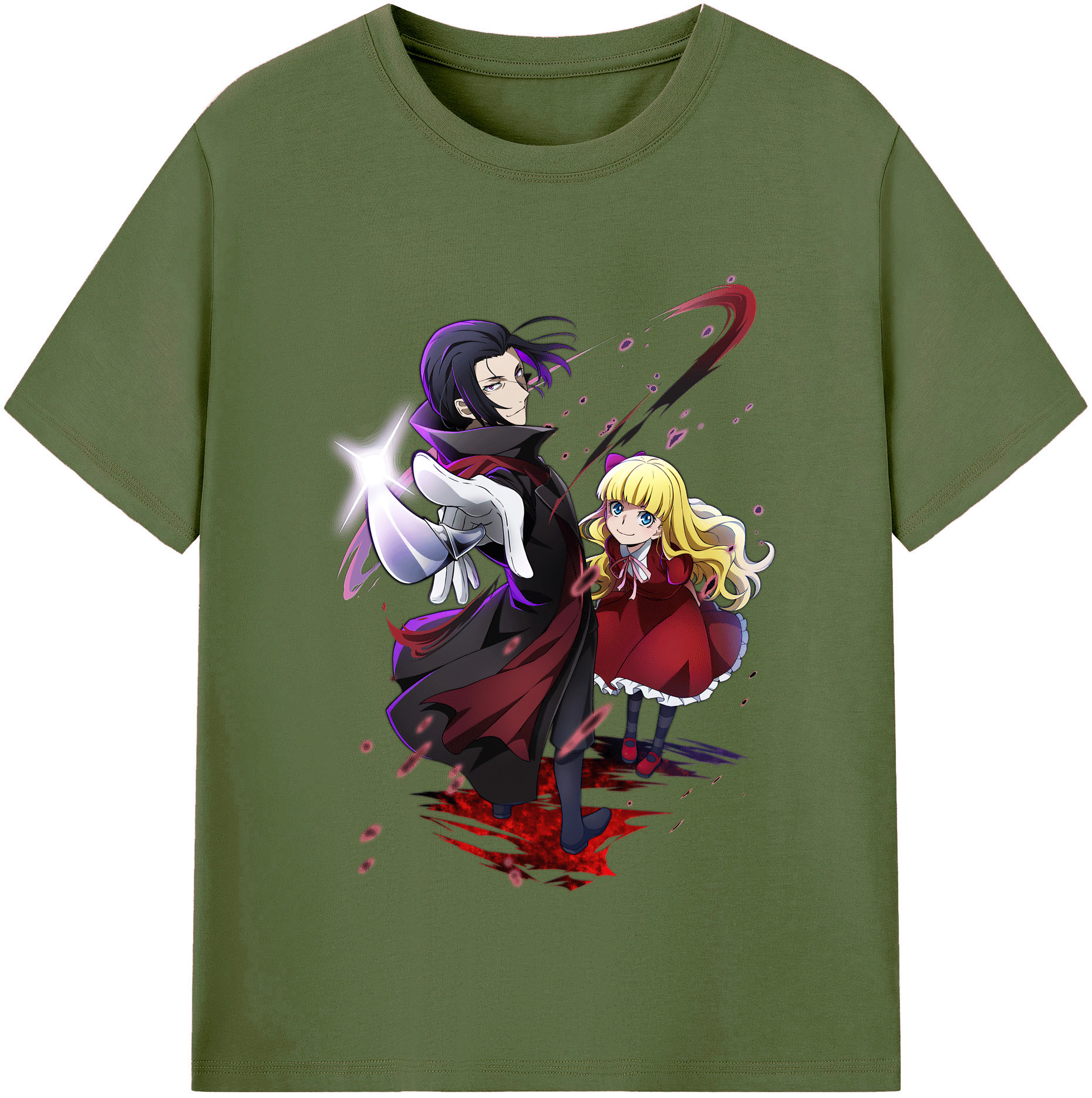 （画像用） 文豪ストレイドッグス Bungo Stray Dogs 綿100％半袖Tシャツ（フロントプリント）